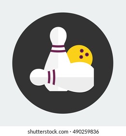 illustration of Bowling game icon
