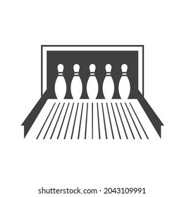 illustration of bowling game, vetor art.