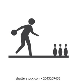 illustration of bowling player, vector art.