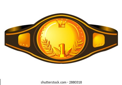 illustration of a box champion's belt. Useful for a lot of projects svg