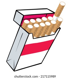 An illustration of a box of cigarettes.