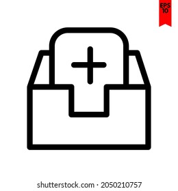 illustration of box design icon