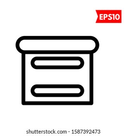 illustration of box flat icon