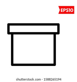 illustration of box flat icon