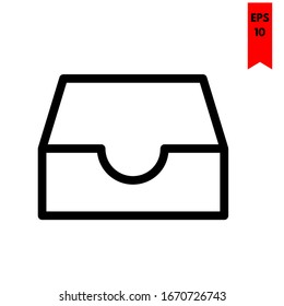 ilustración de icono plano de caja