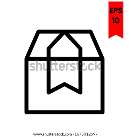 illustration of box flat icon