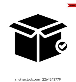 illustration of box glyph icon