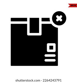 illustration of box glyph icon
