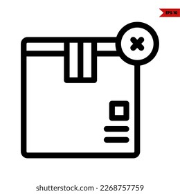 illustration of box glyph icon