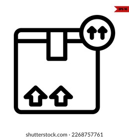 illustration of box glyph icon