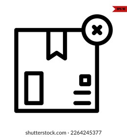 illustration of box line icon
