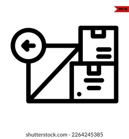 illustration of box line icon