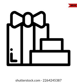 illustration of box line icon