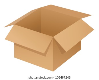 Illustration of a box on white