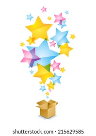 illustration of a box with stars