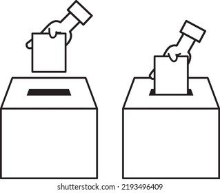 Ilustración de una caja que puede utilizarse para diversos fines como la votación, la elección, la aplicación, la lotería, la lotería