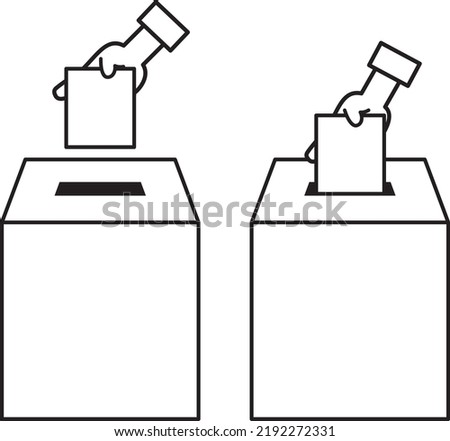 Illustration of a box that can be used for various purposes such as voting, election, application, lottery, lottery