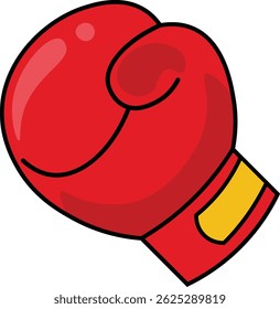 Illustration of Boxing Gloves with Cartoon Design. Vector Icon.