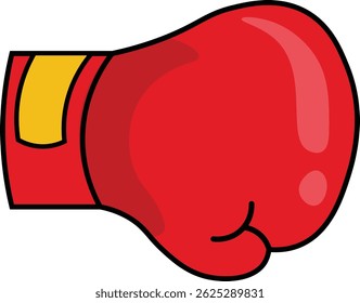 Illustration of Boxing Gloves with Cartoon Design. Vector Icon.