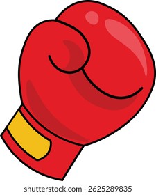 Illustration of Boxing Gloves with Cartoon Design. Vector Icon.