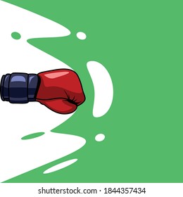 illustration of a boxing punch with damage effect