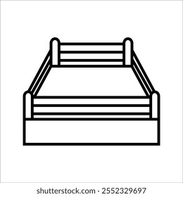  illustration of a boxing ring, used in the context of sports or competitions.