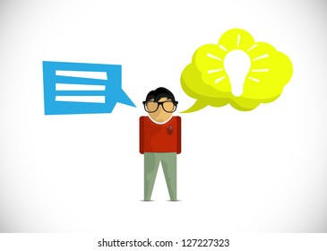 Illustration with a boy