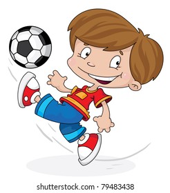 illustration of a boy with a ball