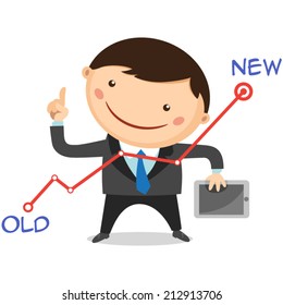 Illustration of a boy in a business manner