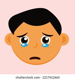 el personaje de ilustración boy es triste