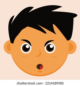 el personaje del chico de la ilustración está molesto