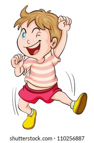 Illustration eines Jungen auf weißem Hintergrund