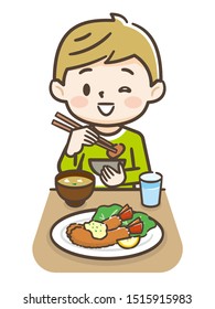 パン 食べる 子供 日本人 のイラスト素材 画像 ベクター画像 Shutterstock