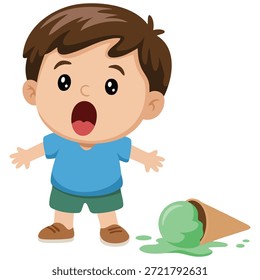 Ilustração de um menino caindo vetor isolado