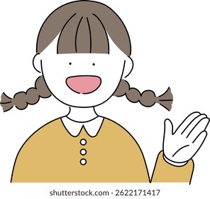 Illustration of a boy with gestures