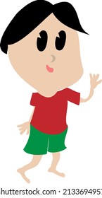 illustration of boy and girl with different pose in vector format