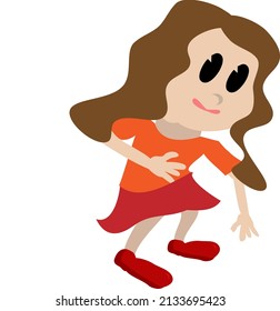 illustration of boy and girl with different pose in vector format