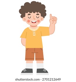 Ilustración de niño con idea
