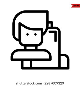 illustration of boy line icon 