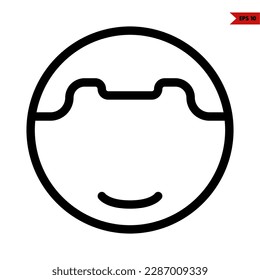 illustration of boy line icon 