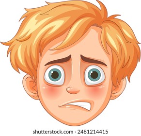 Illustration of a boy looking worried