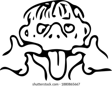 ilustración boy hacer una cara hacer una mueca
