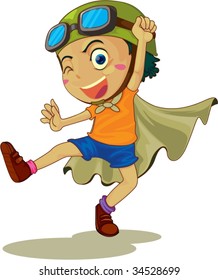 illustration of a boy on white