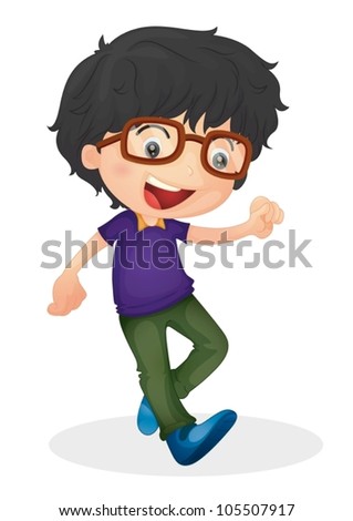 illustration of a boy on a white backgroud