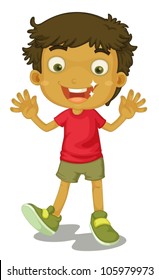 illustration of a boy on a white background