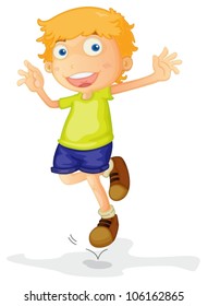 illustration of a boy on a white background