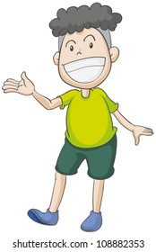 illustration of a boy on a white background