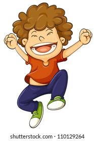 illustration of a boy on a white background