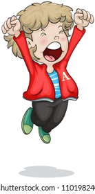 illustration of a boy on a white background