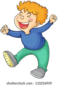 illustration of a boy on a white background